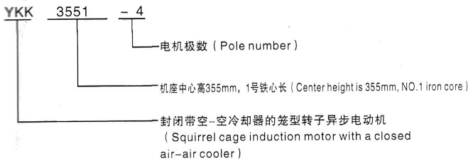 YKK系列(H355-1000)高压JR138-8B三相异步电机西安泰富西玛电机型号说明